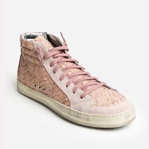 P448 Pink Python skate sneakers
